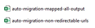two csv files that were exported from migration mapper python script